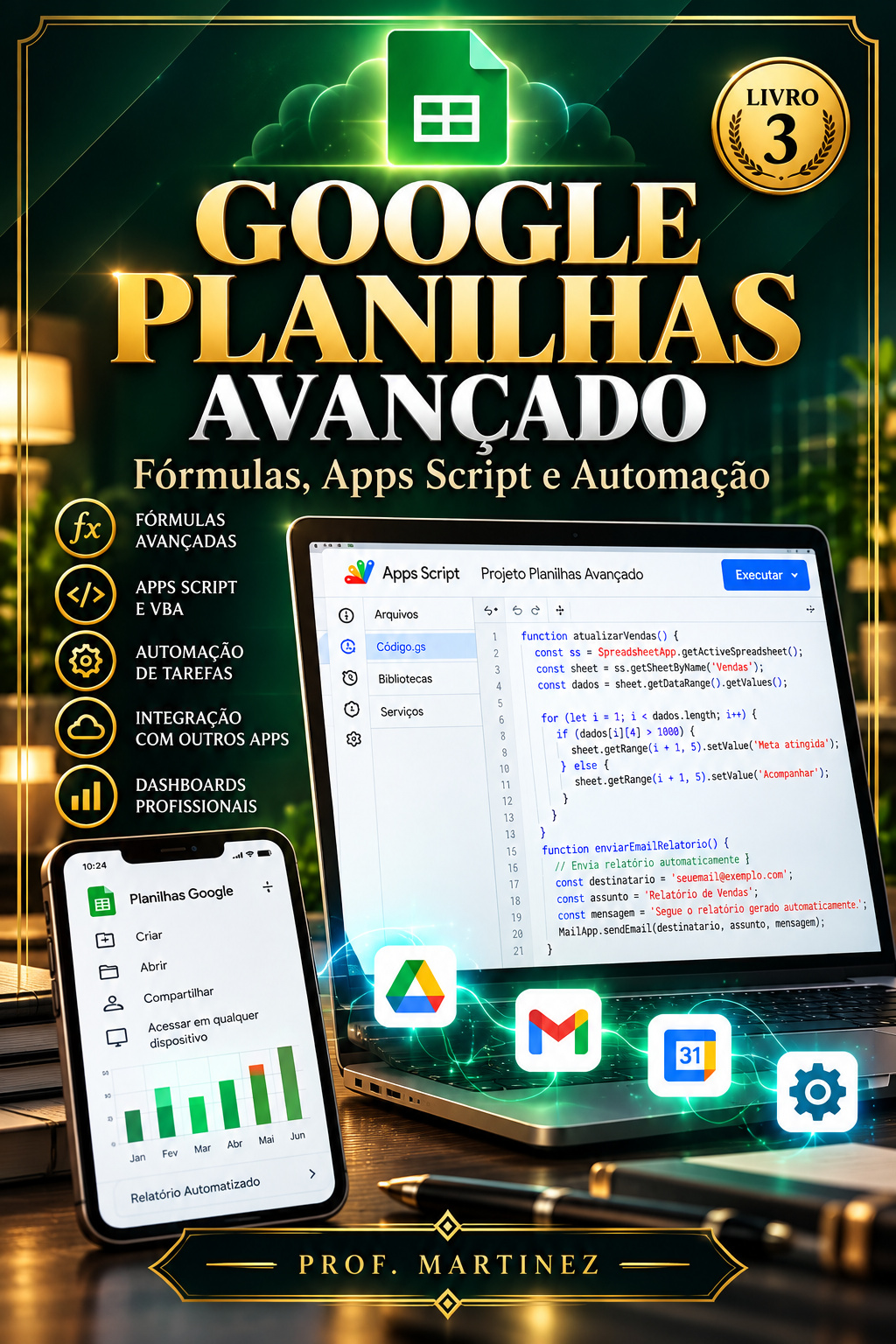 Capa de Google Planilhas Avançado